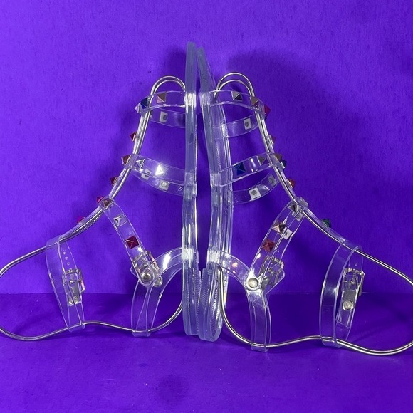 Steve Madden Kids Jjam Clear Jelly Sandals Shoe Size 2 - Picture 6 of 8